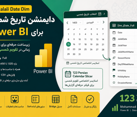 تاریخ شمسی برای PowerBI